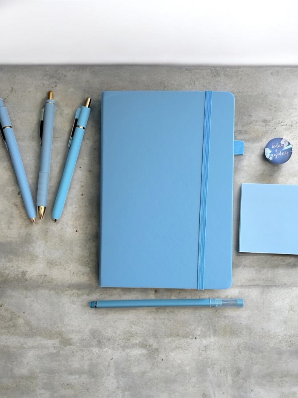 Blue Essential Aesthetic Stationery Gift Box - Color Curated Bundle